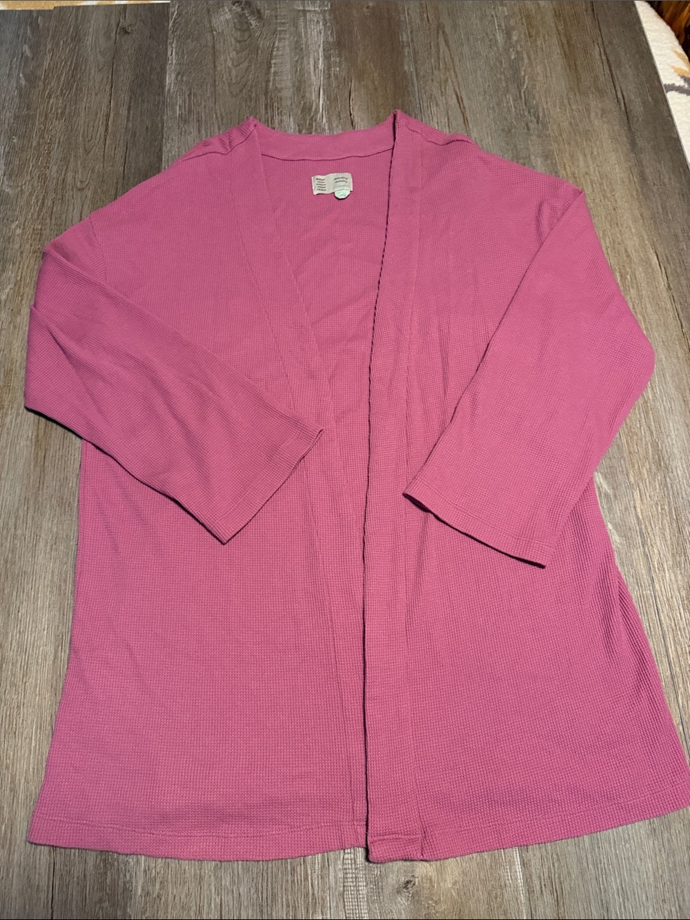 Anthropologie Pink Open-Front Cardigan